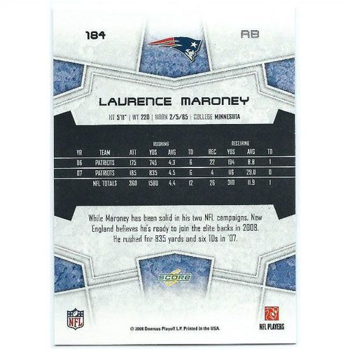 2008 Score - #184 - Laurence Maroney