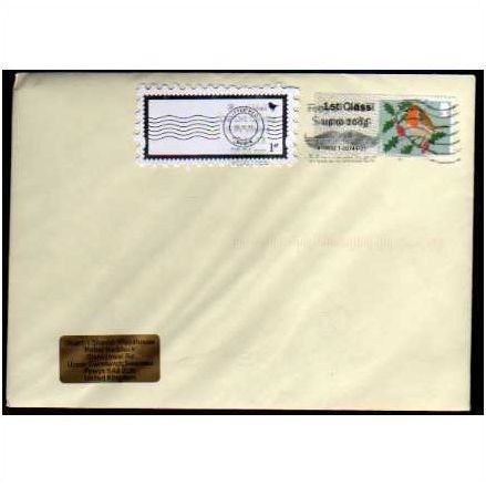 2013 1ST 'POST & GO' ROBIN (MA12) + OTHER LABEL ON COVER+WELSH SLOGAN(EBID9126)