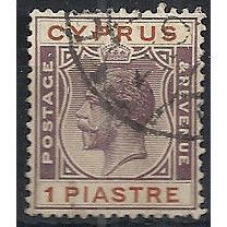 Cyprus 1924 SG106 1pi Purple & Chestnut Fine Used .. ..