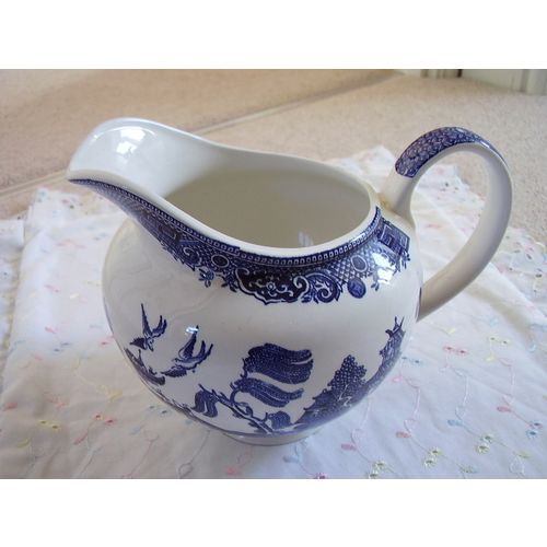 Staffordshire England porcelain blue and white big jug,Willow