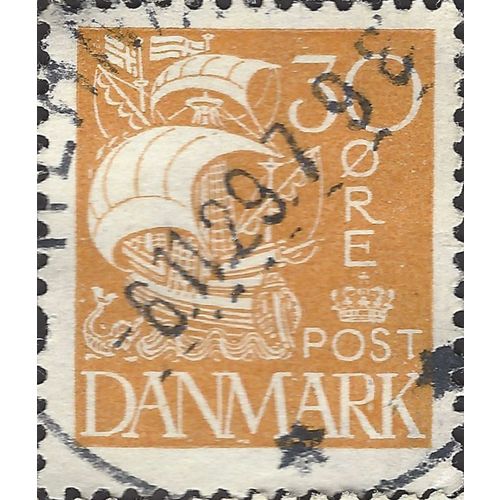 DENMARK, SHIP, Caravel, brown 1927, 30ore