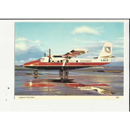 Aviation LOGANAIR TWIN OTTER Postcard by Skilton & Fry (323)
