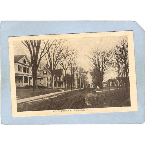Rhode Island Ashway Main Street Street Scene Photo Type Card~17