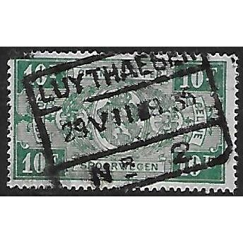 Belgium Epm Mi 166: 10 Fr. bluish green Railway Parcel Stamp: Coat of Arms