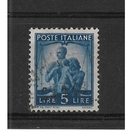 Italy.SG659 5l "Work,Justice and Family" (Blue).Fine Used.Sept22