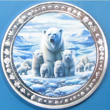 Polar Bear. Challenge Coin. Souvenir. 17b.