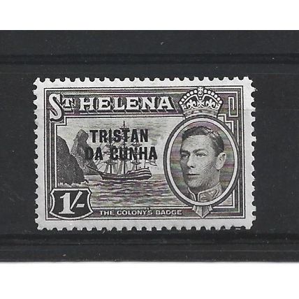 TristandaCunha.SG9 1s Badge of St.Helena (Sepia).Mounted Mint.Jun24