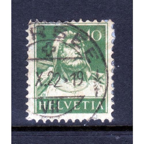SWITZERLAND 1914 SG 280 10c GREEN on BUFF FINE USED