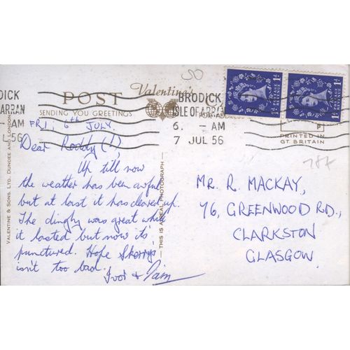 Vintage PC 1956 - Rosa Burn, Brodick, Isle Of Arran, Scotland