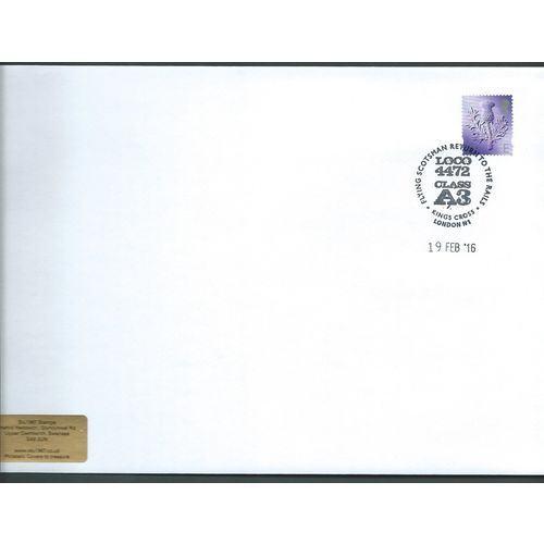 2016 (E) 'SCOTLAND' 'LOCO 4472, KINGS CROSS ' PMK COVER (EBIDPACK3855)