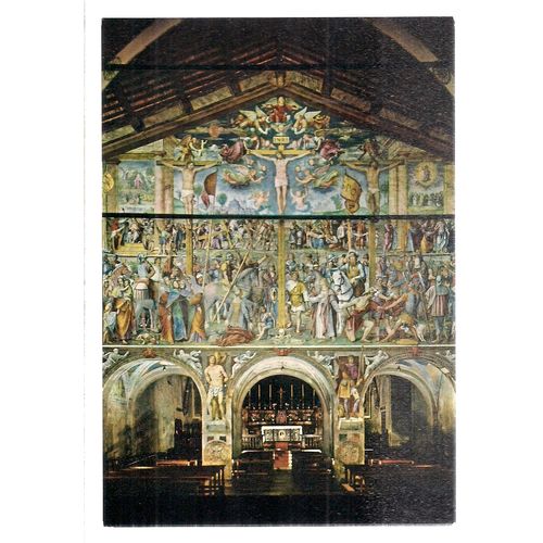 CHIESA DEGLI ANGELI, LAKE LUGANO, SWITZERLAND..unused postcard church =