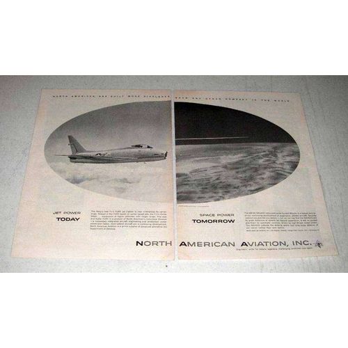 1956 North American Aviation Ad - SM-64, FJ-4 Fury Jet
