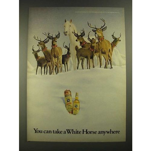 1973 White Horse Scotch Ad - You Can Take Anywhere