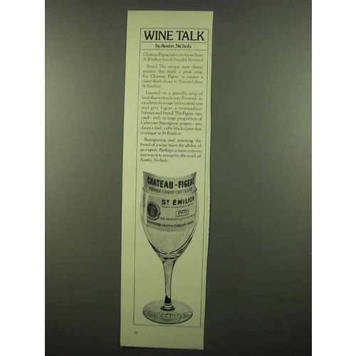 1974 Austin, Nichols Chateau-Figeac Wine Ad