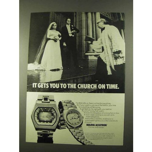 1974 Bulova Accutron 22511 & 22802 Calendar Watch Ad