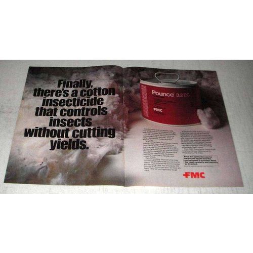 1978 FMC Pounce 3.2 EC Insecticide Ad - Cotton