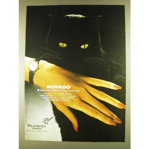 1980 Movado Prestige Quartz Collection Watches Ad