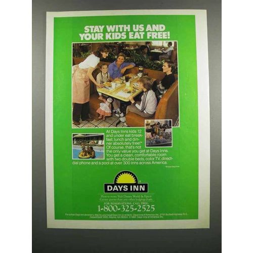 1983 Days Inn Inn Ad - Your Kids Eat Free