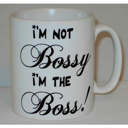 I'm Not Bossy I'm The Boss Mug PERSONALISED Funny Office Work Mate Manager Gift
