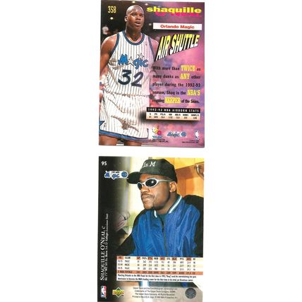 Lot #802 1992-1995 (3) Orlando Magic Shaquille O'Neal #105 RC #358 RC & #95 NM-M