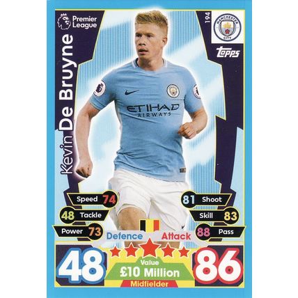 Match Attax 2017/2018 194 Kevin De Bruyne Manchester City