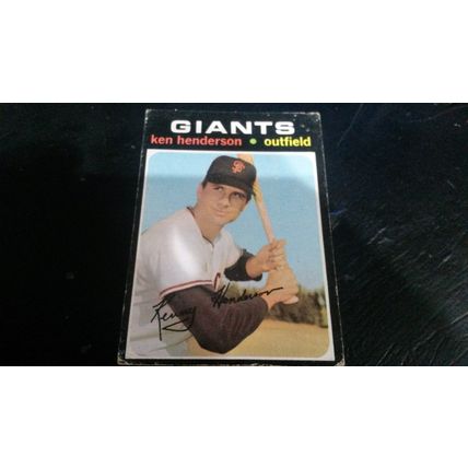 1971 Topps Card # 155 Ken Henderson Good (2) San Francisco Giants