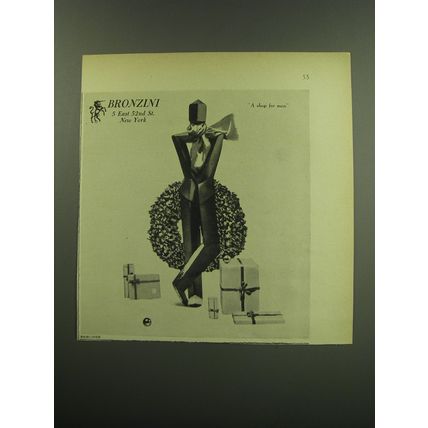 1949 Bronzini Fashion Advertisement - photo by John Rawlings - A Shop for Men