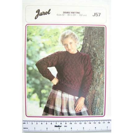 Vintage: Jarol J57 lace panelled sweater, DK