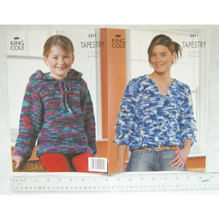 Vintage: King Cole 2811 tops with optional hood, tapestry