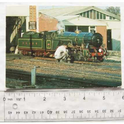 1990 postcard The Southern Maid Being Cleaned, Romney, Hythe & Dymchurch Railway