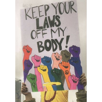 Keep Your Laws Off My Body American Political March Protest Postcard