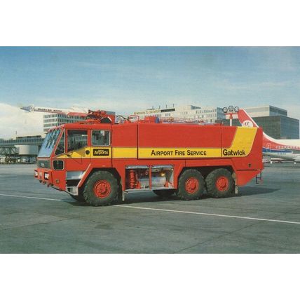 Gloster Saro Javelin Foam Tender Gatwick Airport Fire Engine Postcard