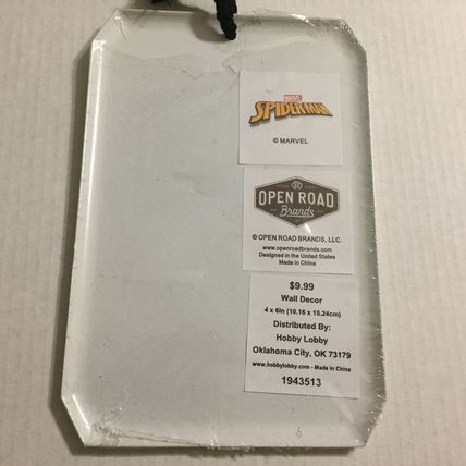 New Marvel Spider-Man ''Great Power Comes Great Responsibility'' 4''x6'' Decor