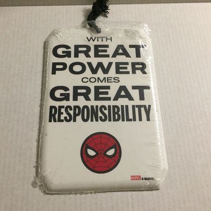 New Marvel Spider-Man ''Great Power Comes Great Responsibility'' 4''x6'' Decor