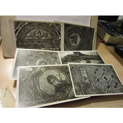 6 x unused postcards of BIGNOR ROMAN PAVEMENTS, SUSSEX /