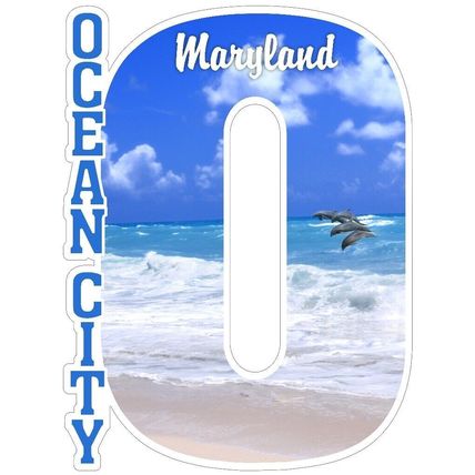 Ocean City Maryland Capital O Collage Fridge Magnet