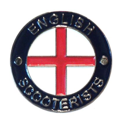ENGLISH SCOOTERIST St George Flag MOD Metal Enamel Scooter Bike Rider Badge NEW