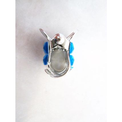 Tiny mini silver metal hair claw clip with rhinestones your color choice (set