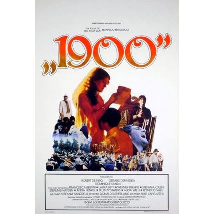 1900 1976 Bernardo Bertolucci, Burt Lancaster, Robert De Niro BELGIAN POSTER #B