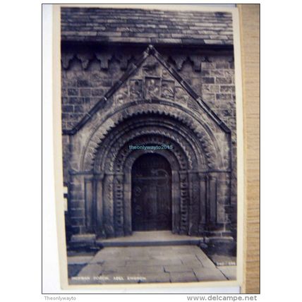 Norman Porch, Adel Church, Leeds, England, Postcard