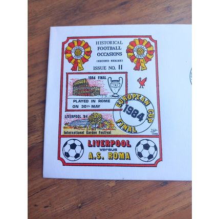 1984 EUROPEAN CUP FINAL LIVERPOOL vs ROMA - Rome FIRST DAY COVER *Free Postage