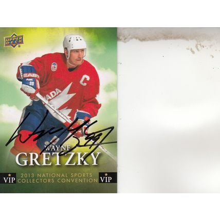 WAYNE GRETZKY 2013 AUTOGRAPHED HOCKEY HALL OF FAME STANLEY CUP CHAMPION MVP CTR