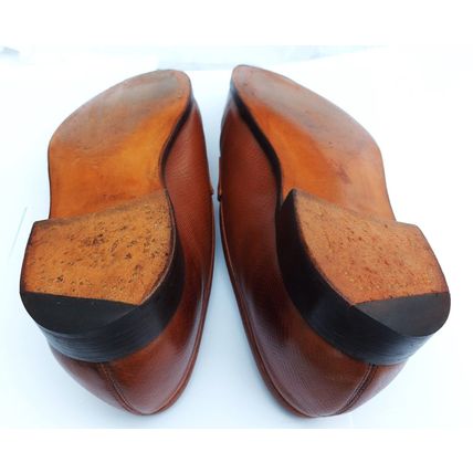 EDWARD GREEN MENS CHESTNUT GRAIN ANTIQUE CALF LEATHER LOAFERS & SOLE 7 1/2/8 E