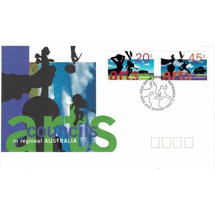 AUSTRALIA 1996 50TH ANNIVERSARY ARTS COUNCILS SET OF 2 FIRST DAY COVER FDC