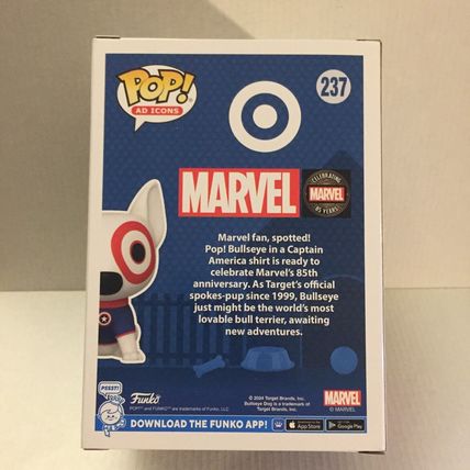 NEW 2024 D23 Marvel Target Bullsey in Captain America Shirt Funko Pop Figure #23