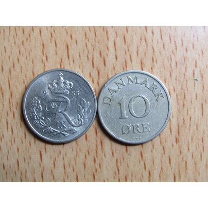 Denmark 1955 10 Ore Coin
