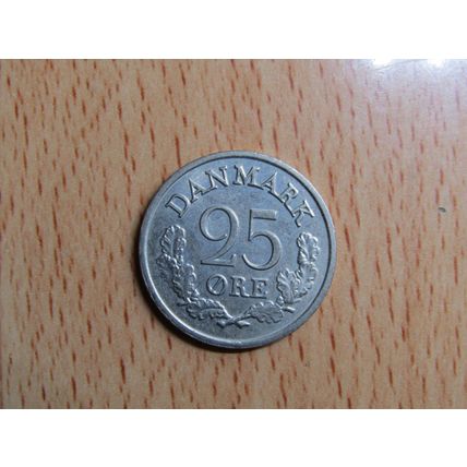 Denmark 1965 25 Ore Coin