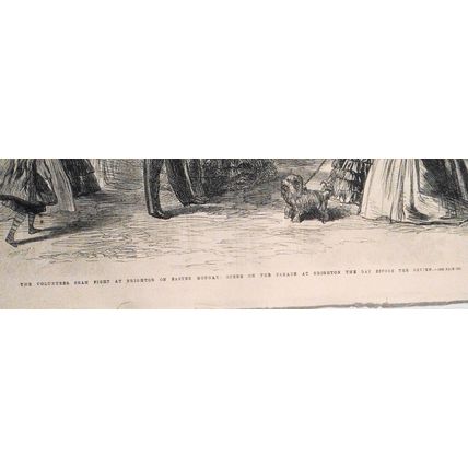 1861 "The Volunteer Sham Fight at Brighton on Easter Monday...". Original print.