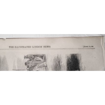 1861 "The Volunteer Sham Fight at Brighton on Easter Monday...". Original print.