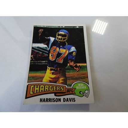 1975 Topps Football Card # 423 Harrison Davis VG-Ex (4) San Diego Chargers